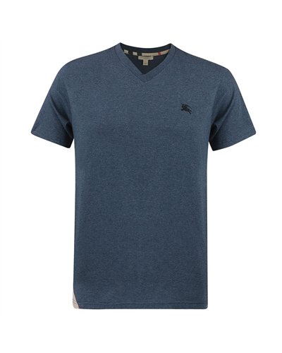 Burberry Brit Men's V Neck T- Shirt Heather