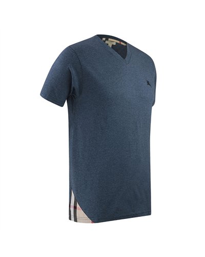 Burberry Brit Men's V Neck T- Shirt Heather