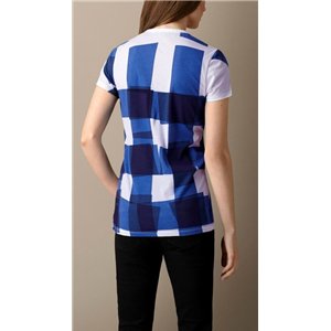 Burberry Brit Check Front  T-Shirt  -Women's