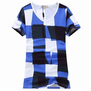 Burberry Brit Check Front  T-Shirt  -Women's