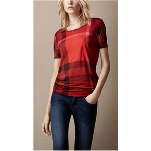 Burberry  London Check Front  T-Shirt -Women's