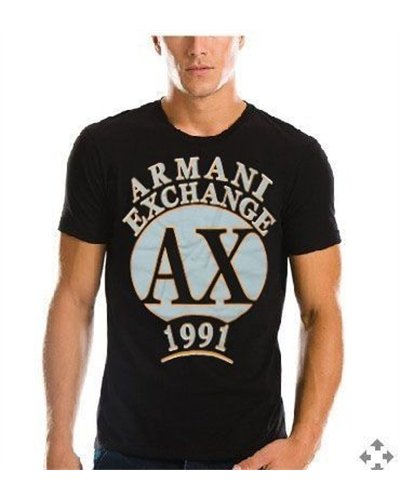 Armani Men's Tee Shirt In AX  Black