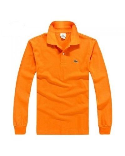 Lacoste Long Sleeve Pique Polo Shirt Orange