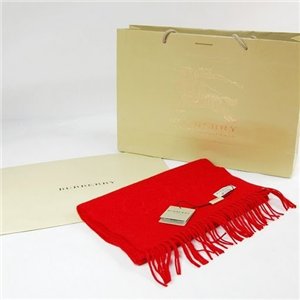 Burberry Classic Solid Cashmere Scarf Red