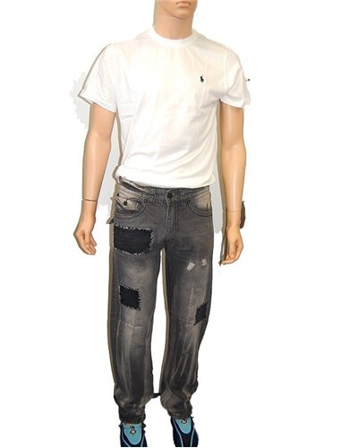True Religion Patched Geno Slim-Straight Jeans