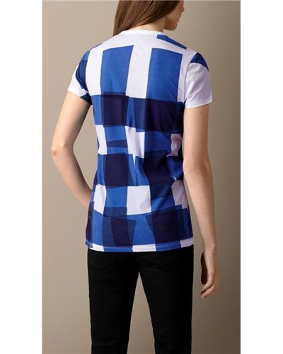 Burberry Brit Check Front  T-Shirt  -Women's