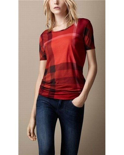 Burberry  London Check Front  T-Shirt -Women's