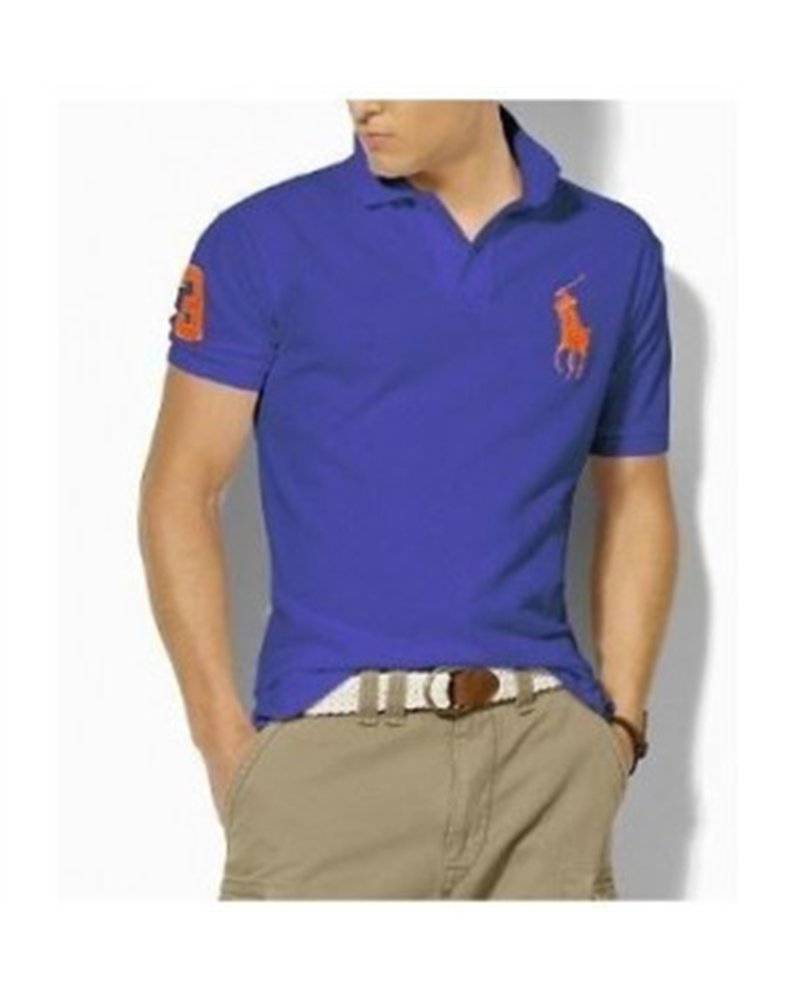 Ralph Lauren Big Pony 3 Short Sleeve Polo Shirt Royal