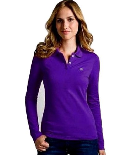 Lacoste Womens Classic Short Sleeve Polo Shirt - Purple