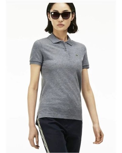 Lacoste Womens Classic Short edSleeve Polo Shirt - Gray