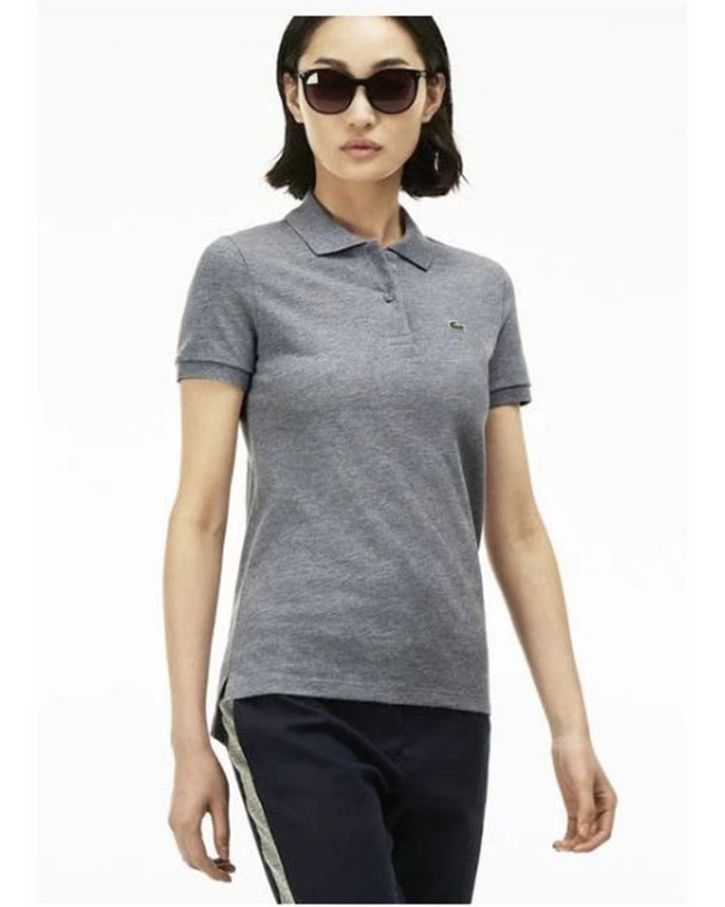 Lacoste Womens Classic Short edSleeve Polo Shirt - Gray