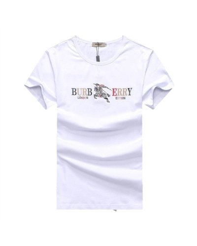 Burberry Men's Crew Neck  Jersey Check Graphic T-Shirt