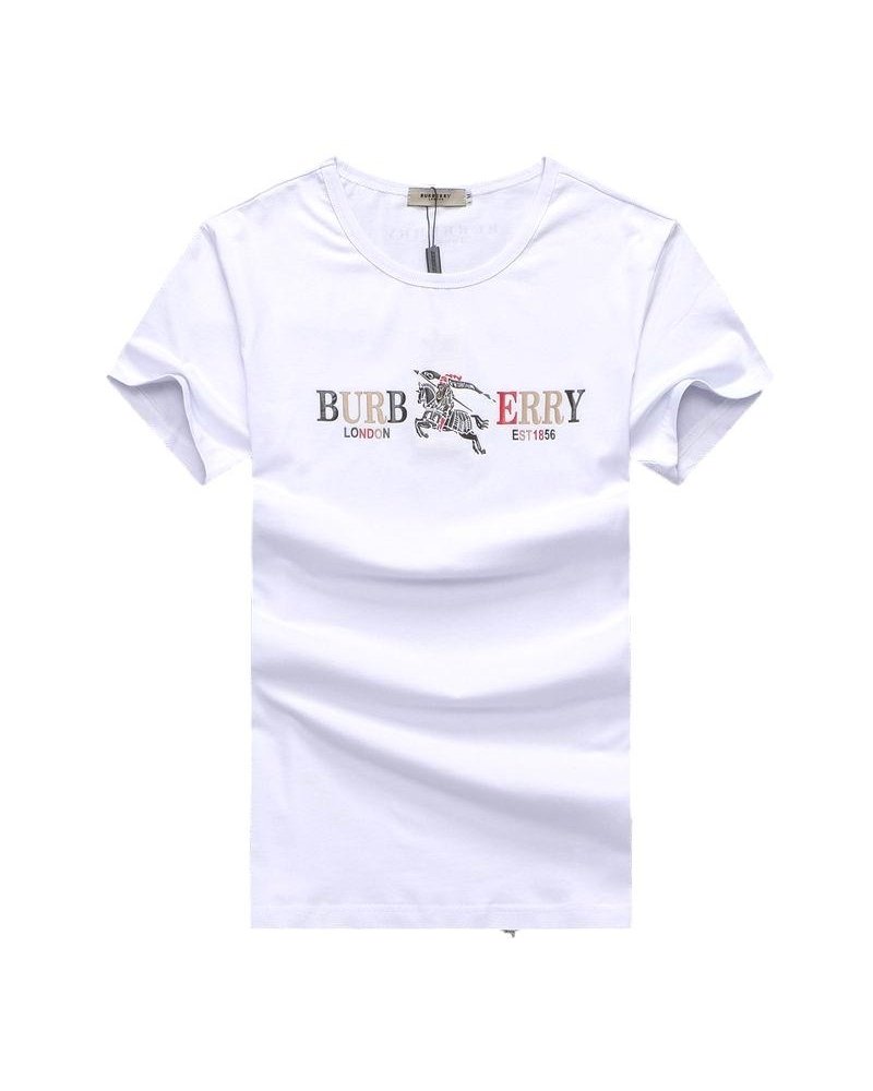 Burberry Men's Crew Neck  Jersey Check Graphic T-Shirt