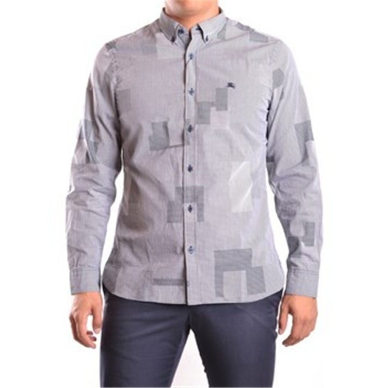 BURBERRY Burberry Men's Grey Cotton Shirt