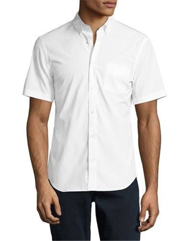 Burberrymen's Short  Sleeve Check Inner Collar  White