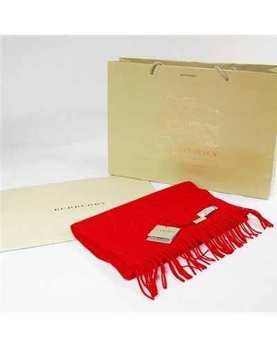 Burberry Classic Solid Cashmere Scarf Red