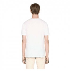 GUCCI Distressed  Cotton-Jersey T-Shirt White