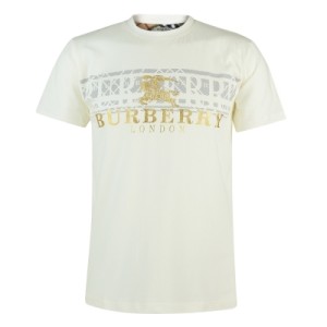 Burberry Men's Crew Neck Graphic Cotton T-Shirt Carml