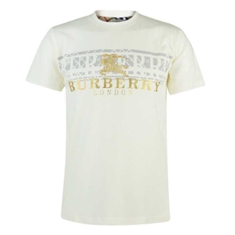 Burberry Men's Crew Neck Graphic Cotton T-Shirt Carml