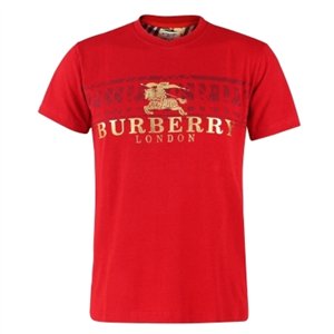 Burberry Men's Crew Neck Graphic Cotton T-Shirt Carml