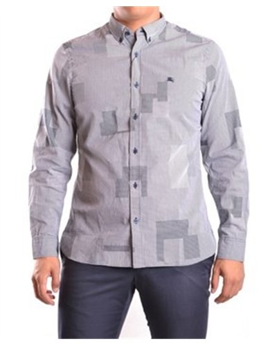 BURBERRY Burberry Men's Grey Cotton Shirt