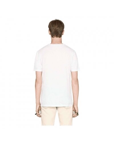 GUCCI Logo Men's Graphic T-Shirt -White