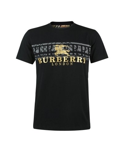 Burberry Men's Crew Neck Graphic Cotton T-Shirt Carml