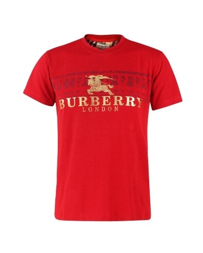 Burberry Men's Crew Neck Graphic Cotton T-Shirt Carml