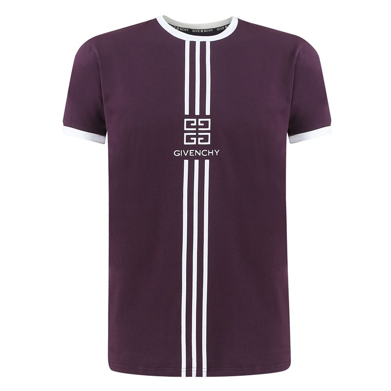 Givenchy Men's Embroidered  Logo T-Shirt  Black