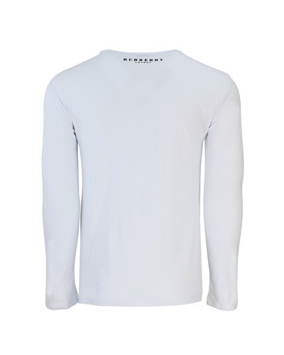 Burberry Men's Crew Neck Long Sleeve Graphic Cotton T-Shirt