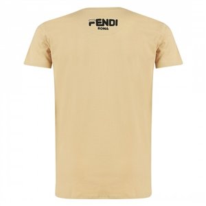 FENDI  Men's Stamp Monogram T Shirt White