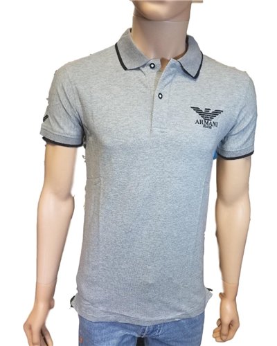 Armani Men's Polo Shirt Gray
