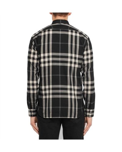 Burberry Brit Men's Long Sleeve Check Shirt Black