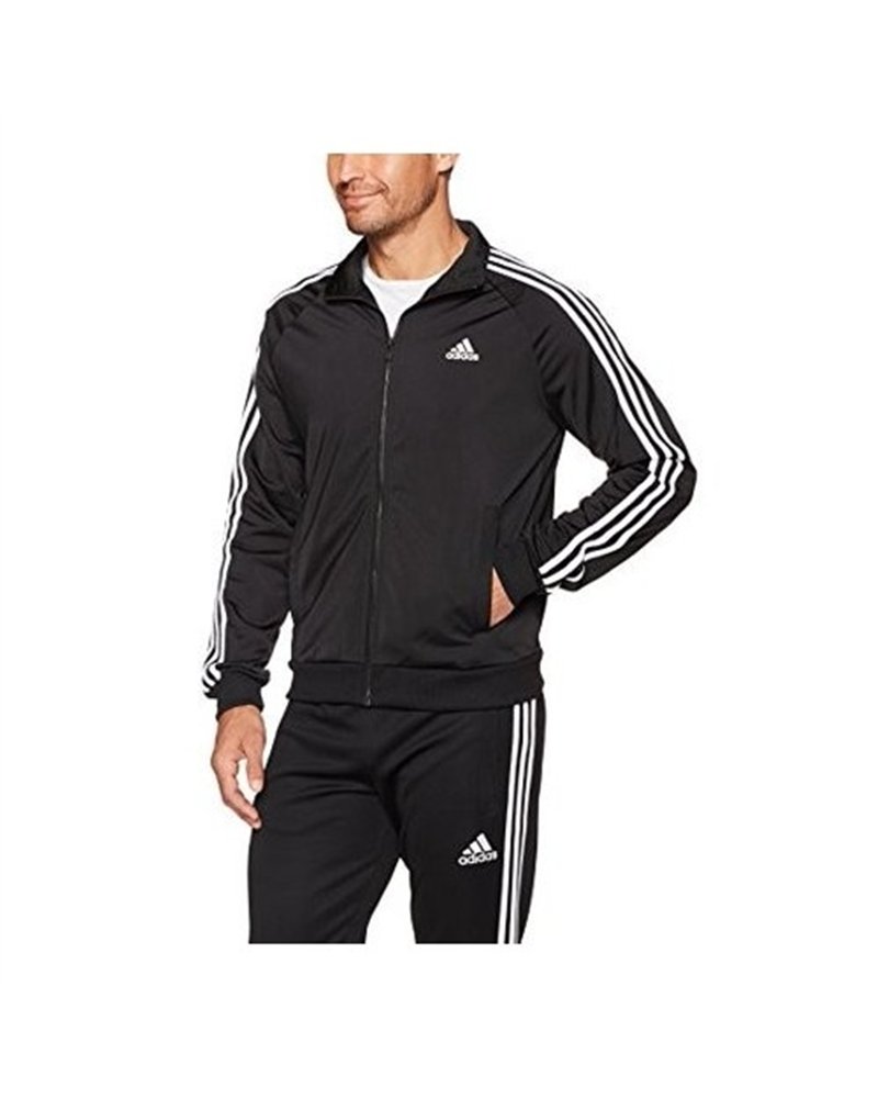 Adidas 3-Stripe Tricoat Track Set Jacket & Pants Black