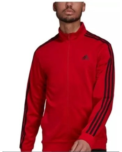 Adidas 3-Stripe Tricoat Track Set Jacket & Pants Red