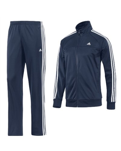 Adidas 3-Stripe Tricoat Track Set Jacket & Pants Navy
