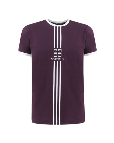 Givenchy Men's Embroidered  Logo T-Shirt  Black