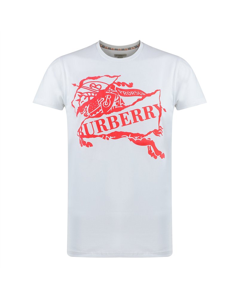 Burberry Men's Cruise Abtot black cotton T-shirt White
