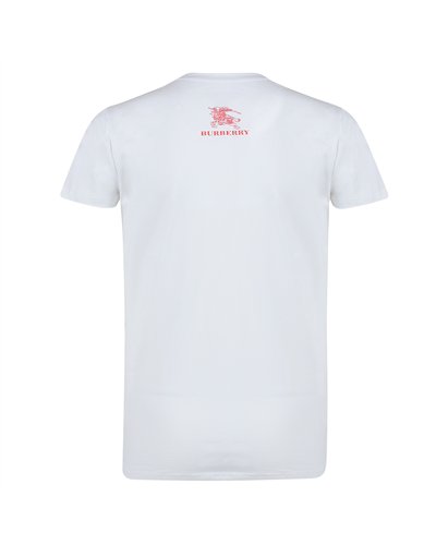 Burberry Men's Cruise Abtot black cotton T-shirt White
