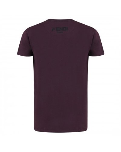 FENDI  Men's Stamp Monogram Tee Black