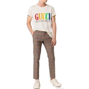 GUCCI Rainbow Cities Print Cotton T Shirt