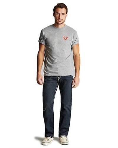 True Religion Buddah Logo Tee Gray