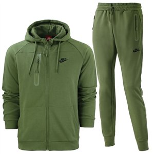 Nike Men's Tech  Fleece Zip Hoodie & Pants Set Olive
