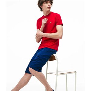 Lacoste Men's Pima Cotton Crew -Neck T-Shirt Red