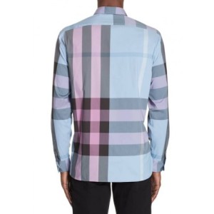 Burberry Men's Thornaby Slim Fit Plaid Sport shirt BLUE