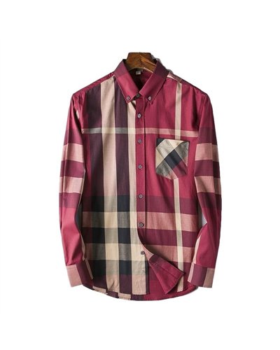 Burberry Men's Thornaby Slim Fit Plaid Sport shirt Red
