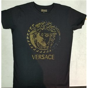 Versace Embellished Medusa Logo T-Shirt
