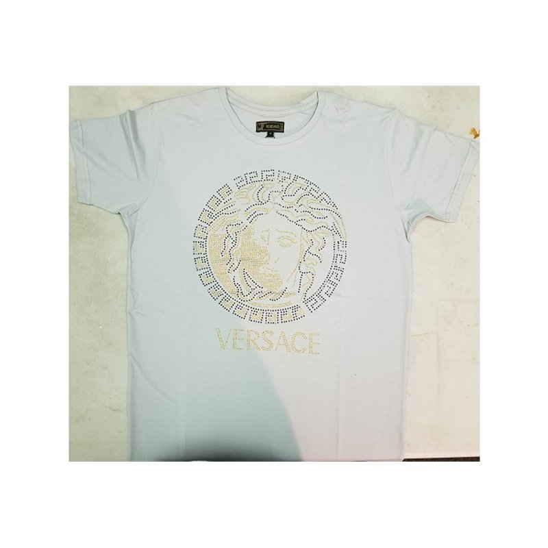 Versace Embellished Medusa Logo T-Shirt