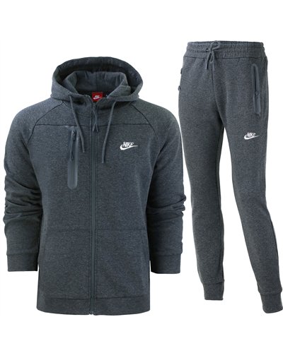 Nike Men's Tech Fleece Full-Zip Hoodie& Pants Dark Gray