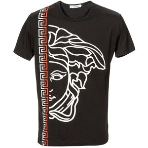 Versace Collection Men's White Graphic Short Sleeve Crewneck T-Shirt